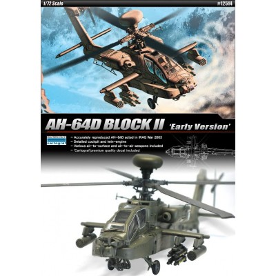 AH-64D BLOCK II "Early Version" - 1/72 SCALE - ACADEMY 12514